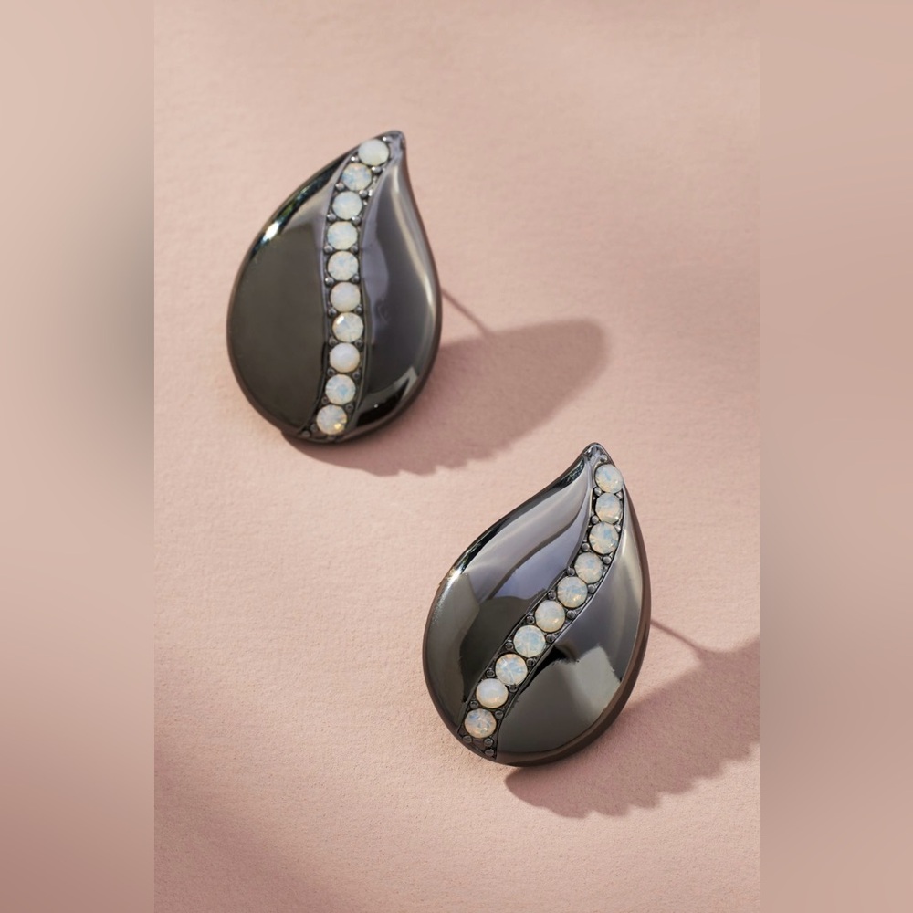 NWT Anthropologie Pavé Droplet Post Earrings - brand new!